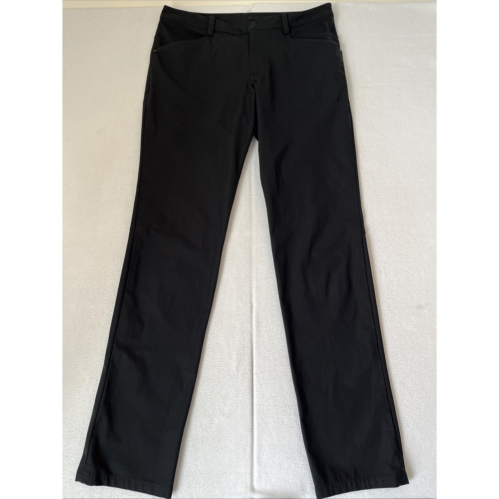 Lululemon Men's ABC Classic Fit 5 Pocket Pants Size 34x35 Black Casual